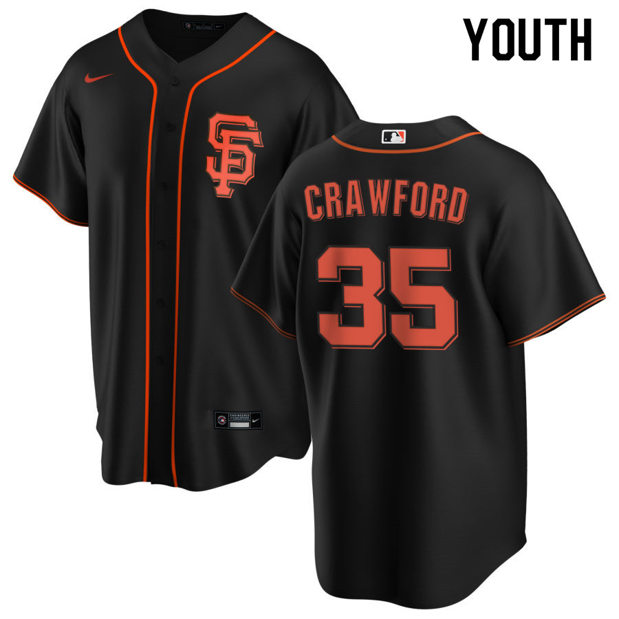 Nike Youth #35 Brandon Crawford San Francisco Giants Baseball Jerseys Sale-Black